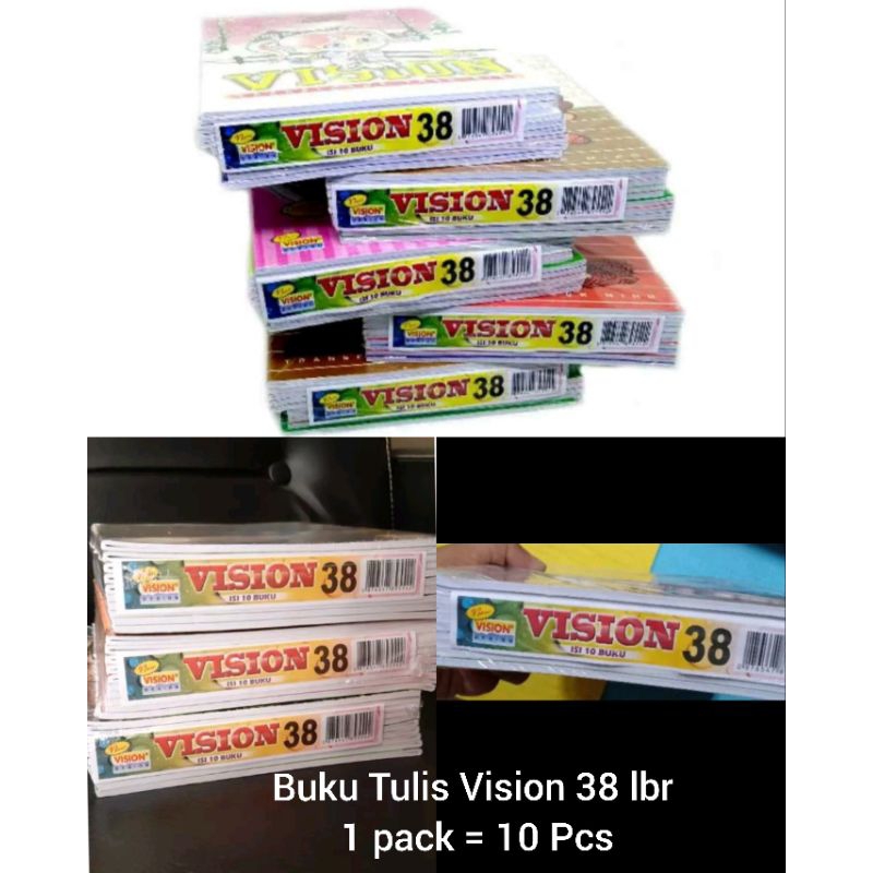 

1 pack Buku Tulis Vision/Buku tulis Vision 38/buku tulis/vision buku tulis/buku anak sekolah/buku tulis vision