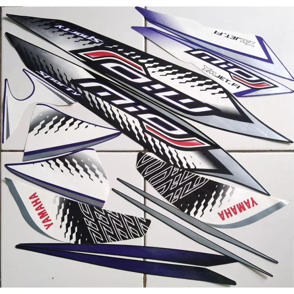 stiker striping mio j sporty 2013 ungu lis body standar berkualitas original