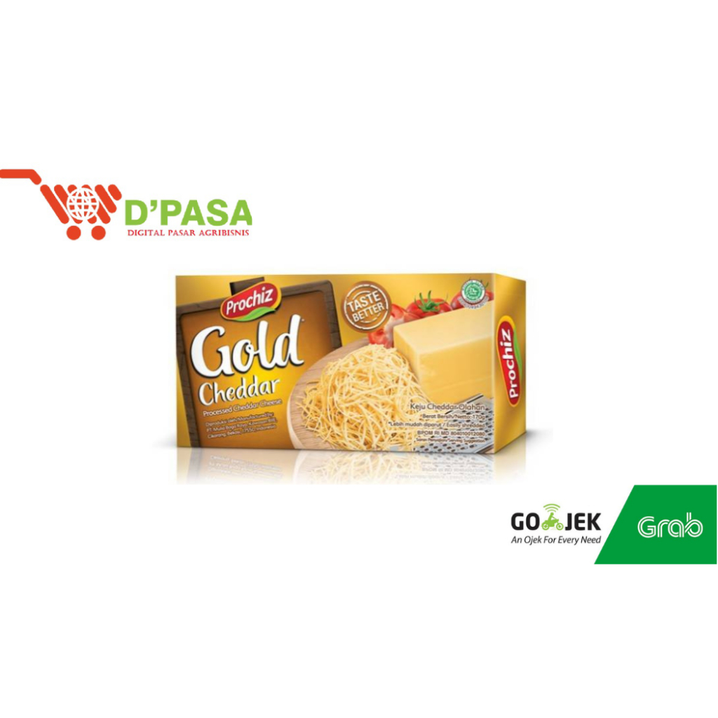 

KIRIM INSTAN Keju Prochiz Gold Cheddar Murah Meriah 170gr untuk Kue Jajanan