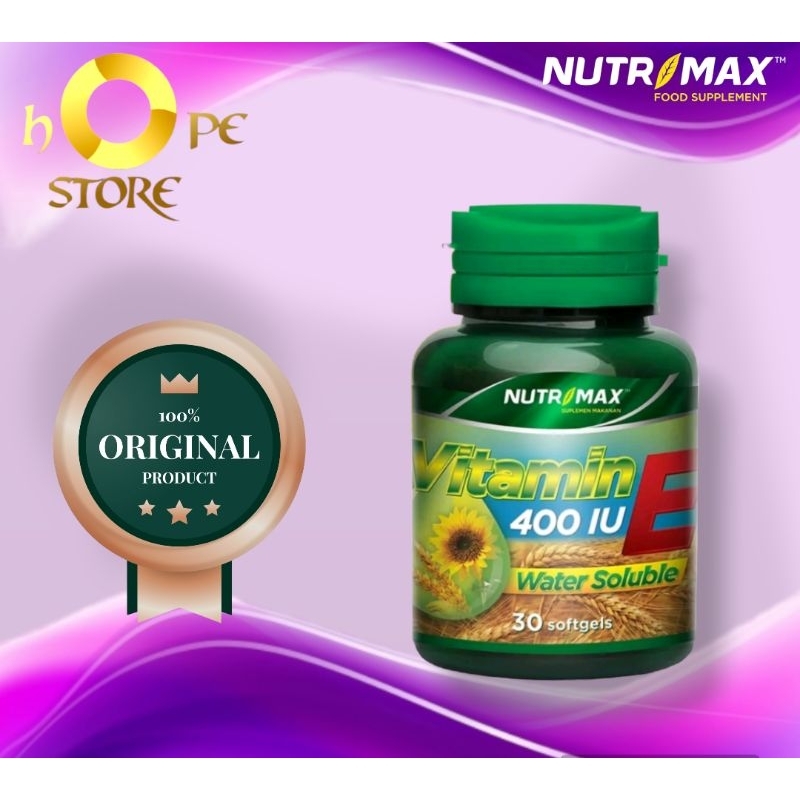 Nutrimax Vitamin Vit E 400 IU Water Soluble untuk Kesehatan Kulit dan Imunitas