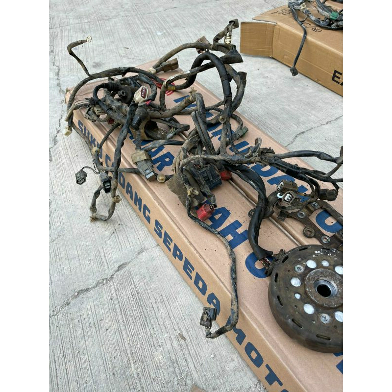 Acg doble stater pengapian full set kabel body rumah sekring spul magnet vario 125 old kzr non iss