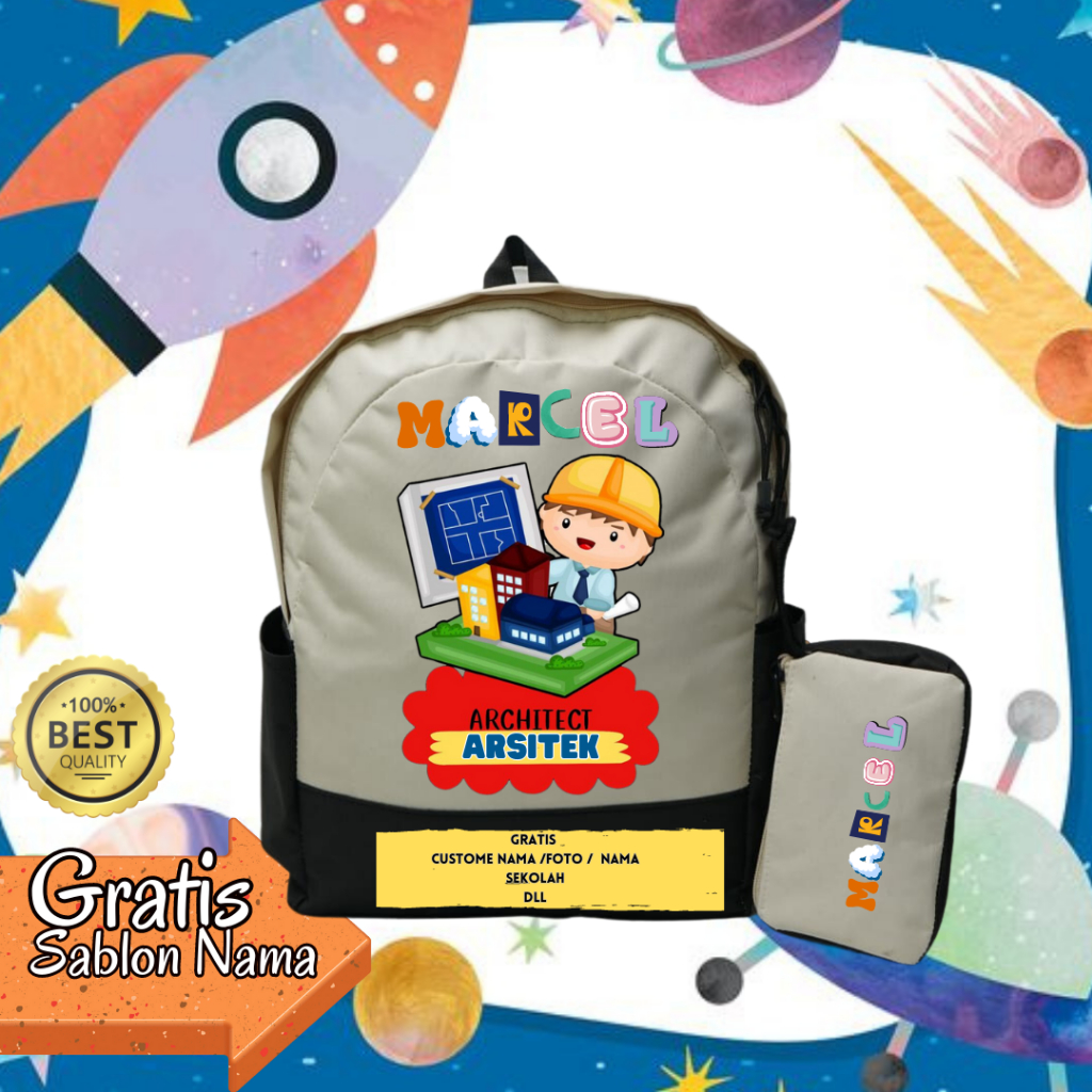 TAS SEKOLAH ANAK CITA-CITA ARSITEK / TAS SEKOLAH ANAK TK SD