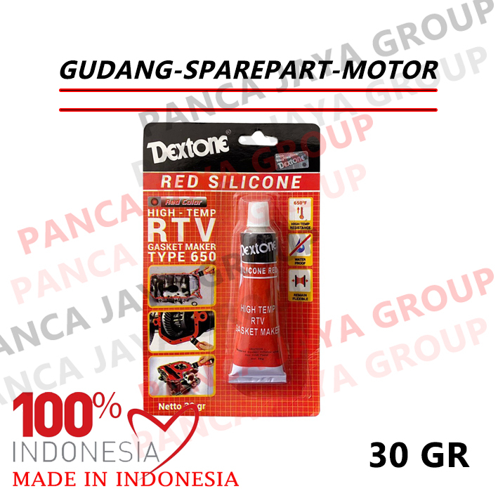 DEXTONE LEM GASKET SEALANT SILENT MERAH-ABU ABU PACKING PAKING MESIN KOPLING MAGNET MAGNIT MOTOR-MOB