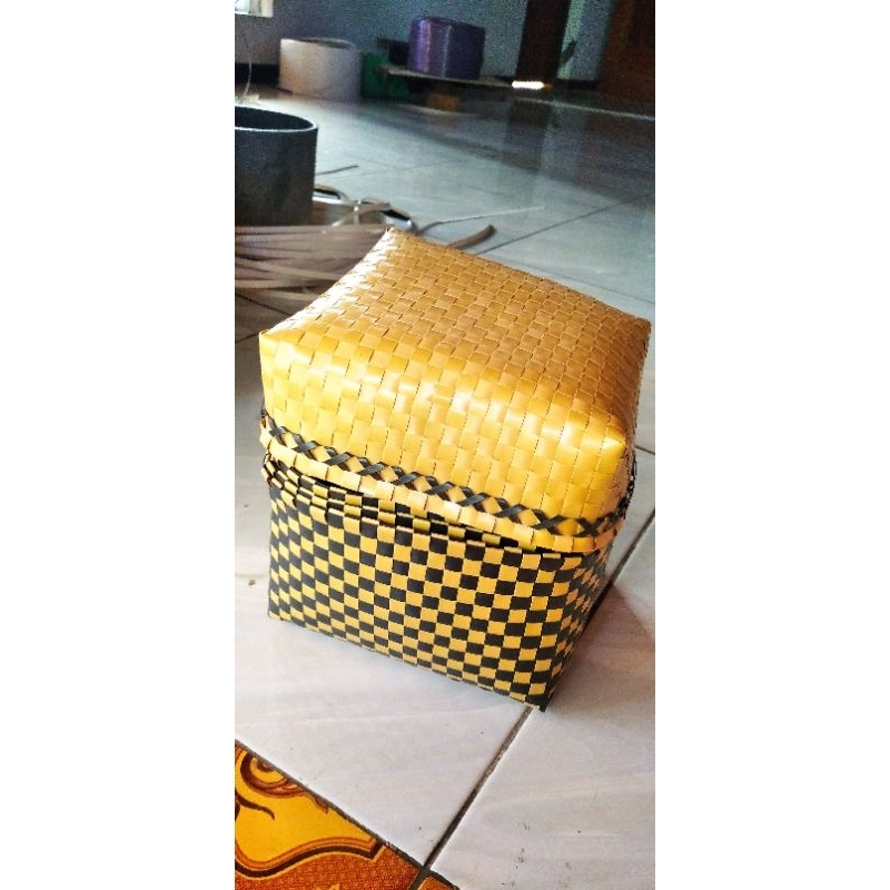 Keben Bali plastik kaca/ Sodan Bali bisa isi besek bambu/ Keben deco request motif warna via chat/ K