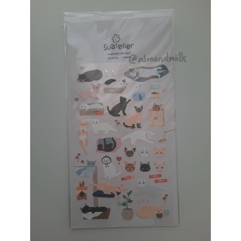 

Cat Lover Kitty Meow Textured Sticker | Stiker Kucing Mengkilap