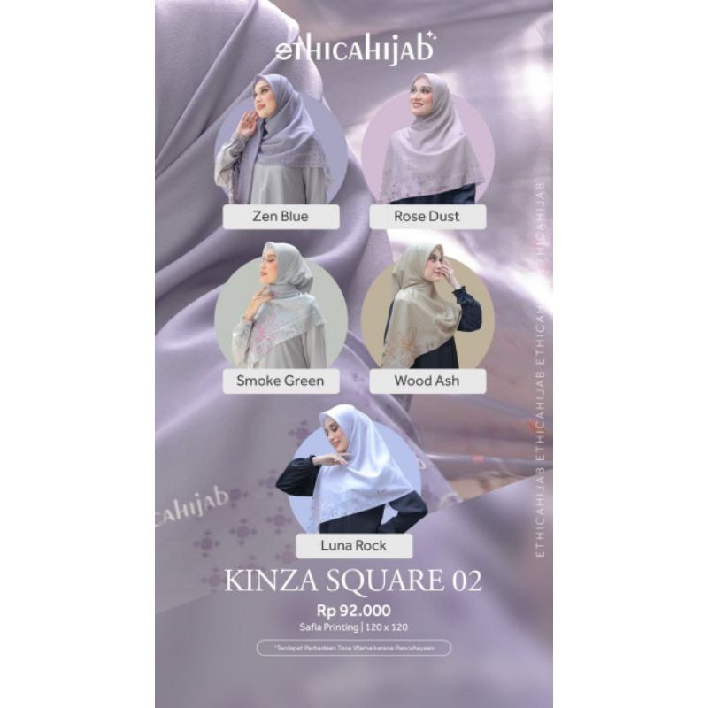 HIjab Ethica Segi Empat Motif