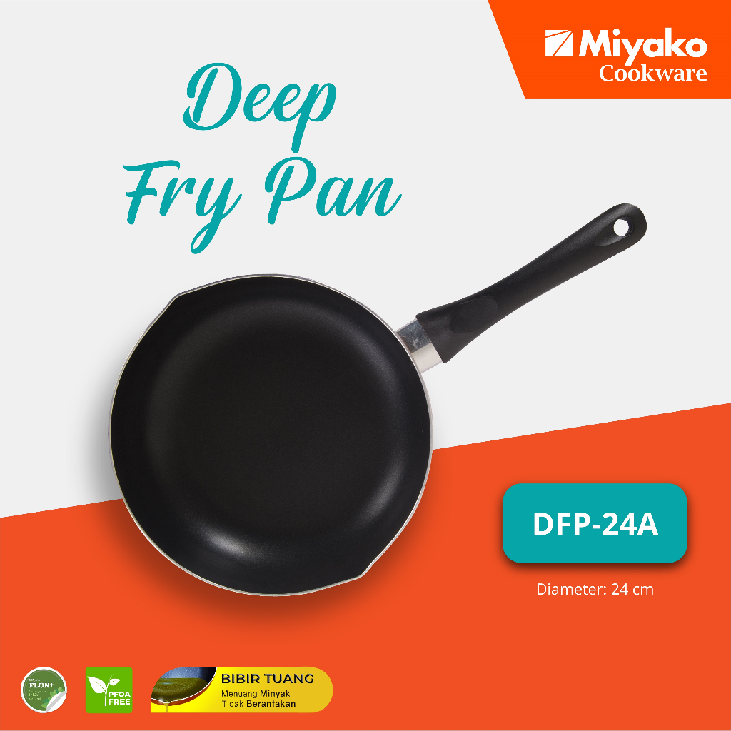 Wajan - Deep fry pan Miyako DFP24A Panci teflon - 24cm