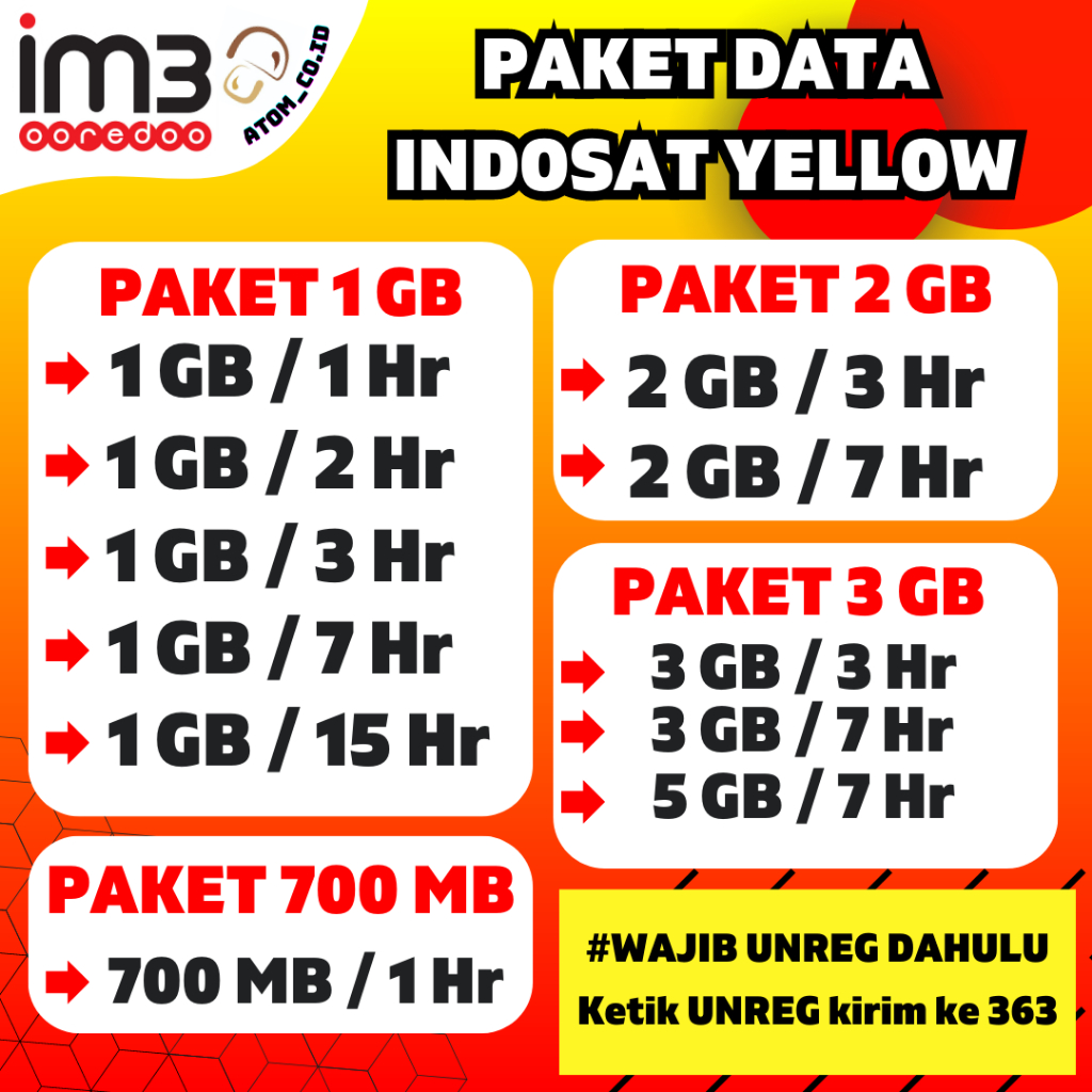 Paket Indosat Yellow - Isi Ulang Kuota Internet Indosat Termurah 