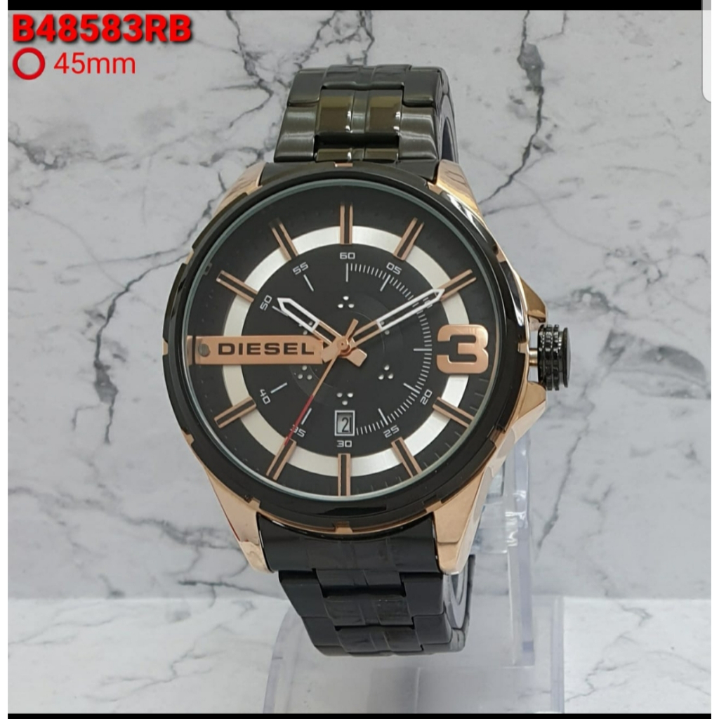 JAM TANGAN PRIA FASHION DIESEL ANALOG/JAM TANGAN FASHION /JAM TANGAN RANTAI STAINLESS STEEL/