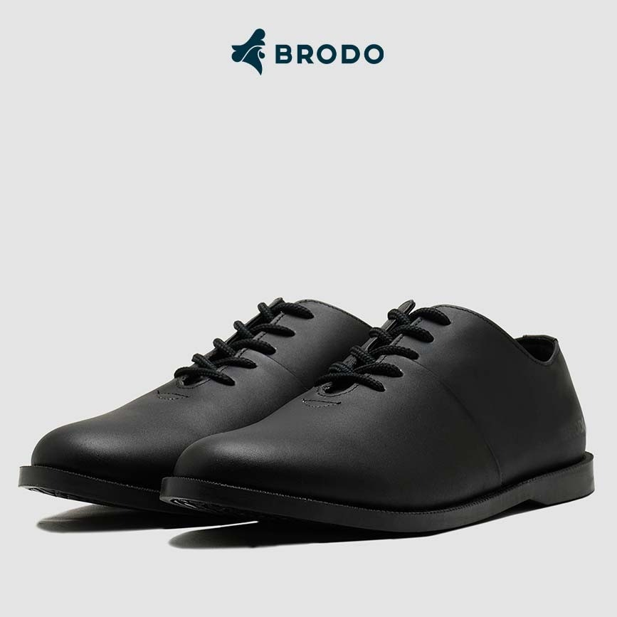 BRODO - Sepatu Signore Black Low Series Sneakers Original Pantofel Hitam