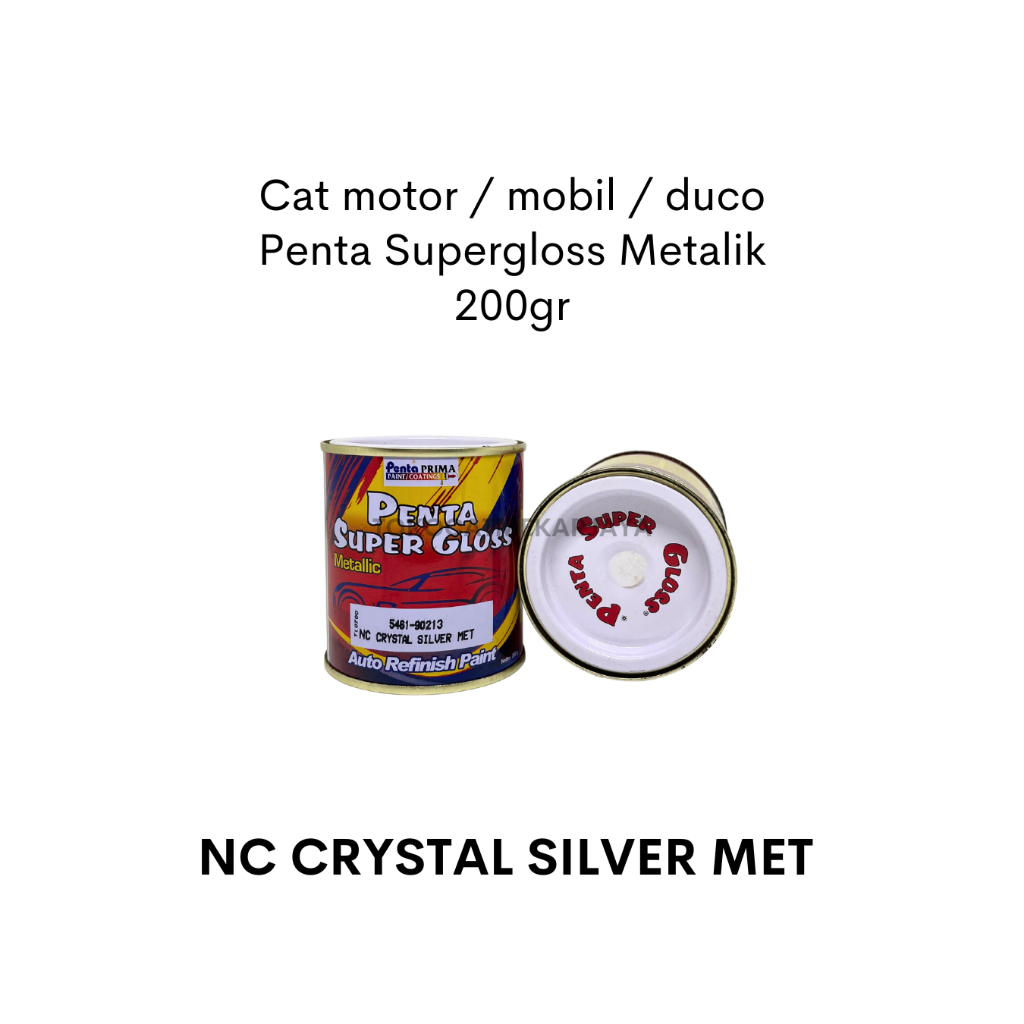 Cat Penta Supergloss NC CRYSTAL SILVER MET 200gram / cat mobil metalik silver / cat mobil kristal si