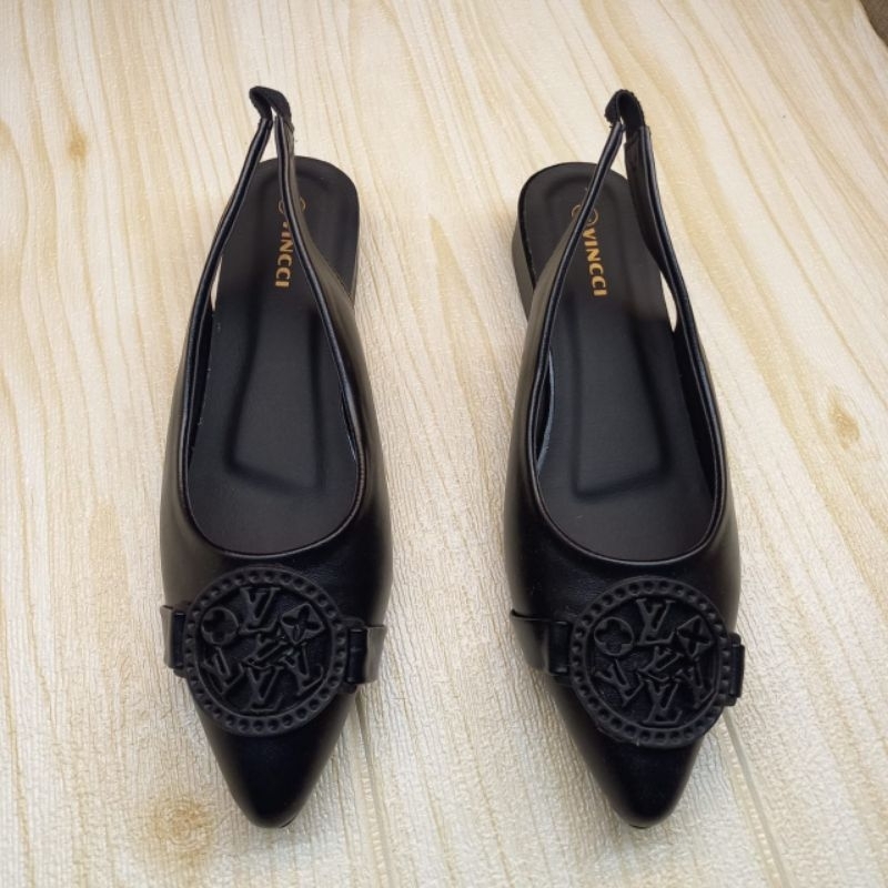 sepatu pansus wanita karet belakang sd