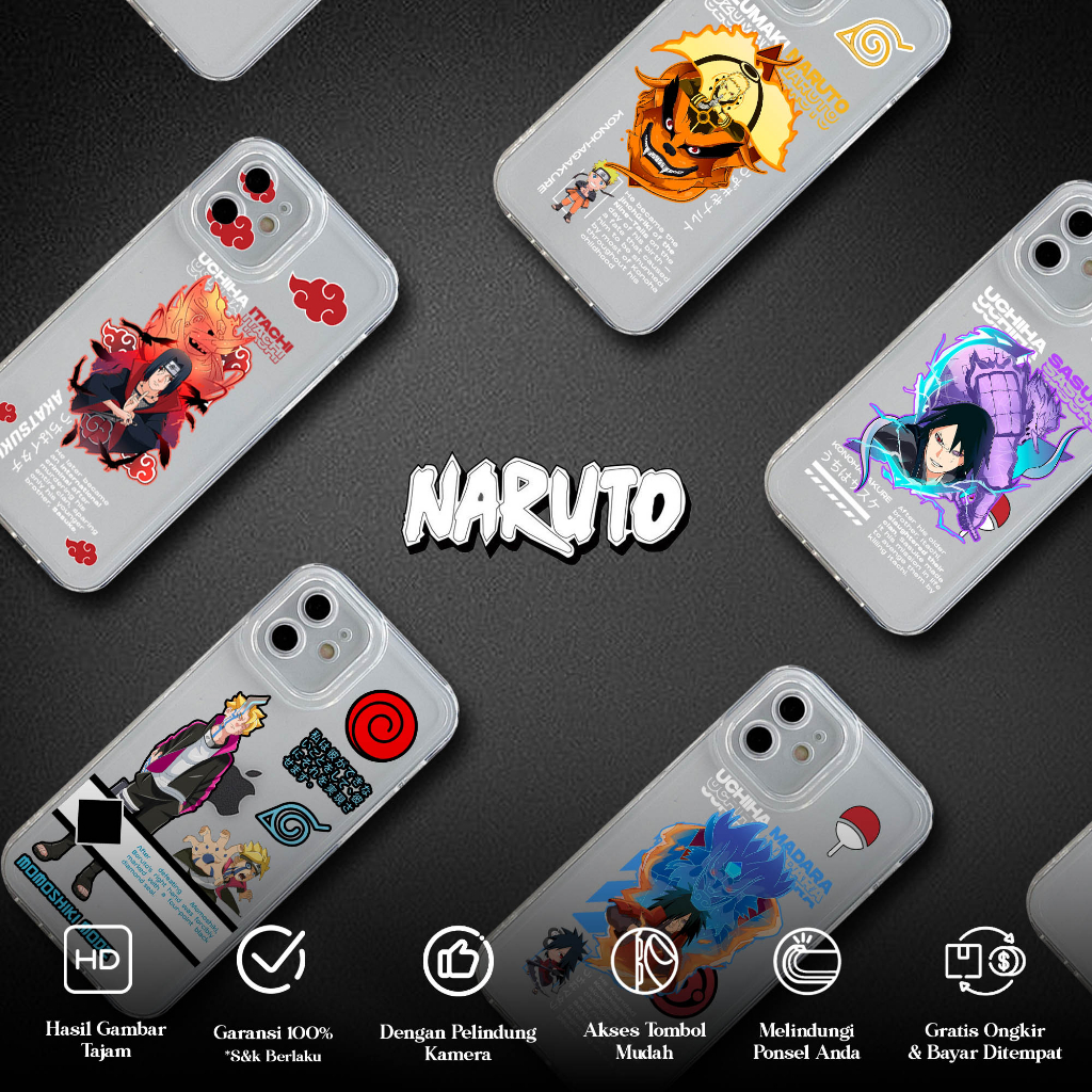 Case Oppo A58 A78 5G RENO 8T 4G 8T 5G 4F F3 A59 F1S  SevenCase [ Naruto ] Casing Hp Aesthetic Kesing