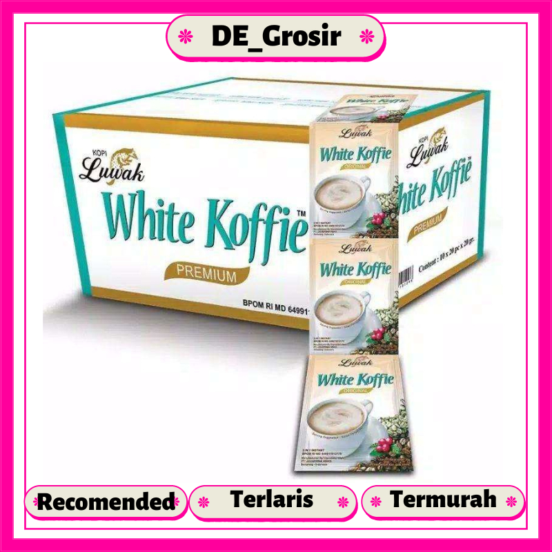 

Kopi Luwak White Coffee Original Dapat 1 Dus Isi 20 Renceng ( 200 Sachet )