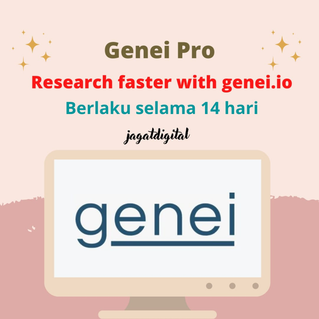 Akun Genei Ai Pro 14 Hari - Tools Otomatis Merangkum Jurnal/Teks (Pivate & Bergaransi)