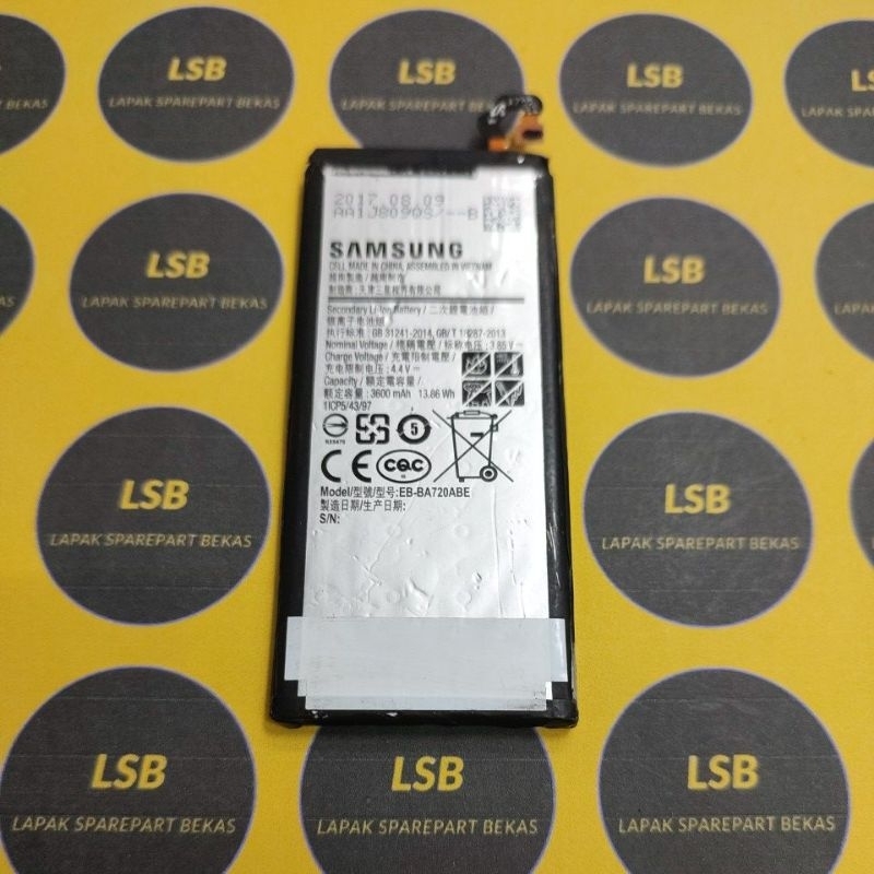 BATTERY BATRE SAMSUNG A7 2017 A720F EB-BA720ABE ORIGINAL BEKAS