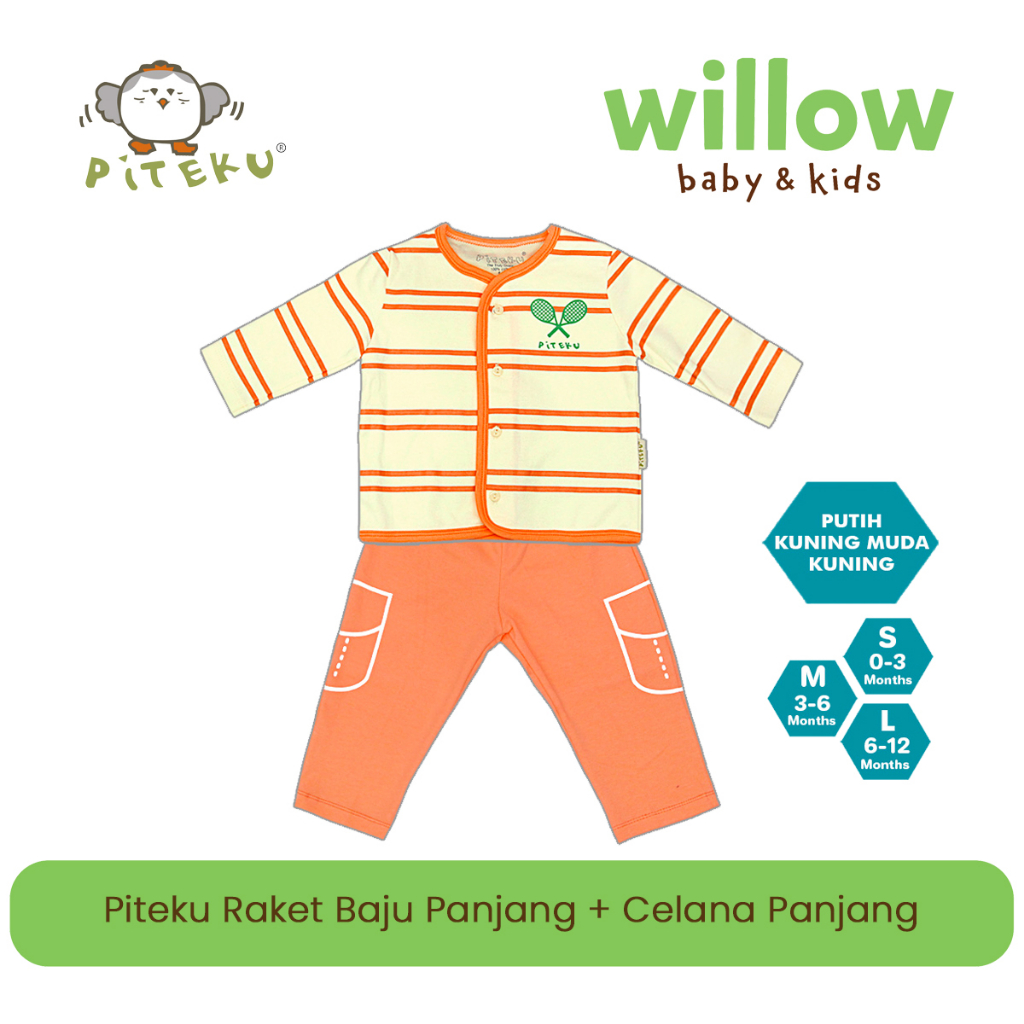 Pakaian Anak - Piteku Raket Baju Panjang+Celana Panjang