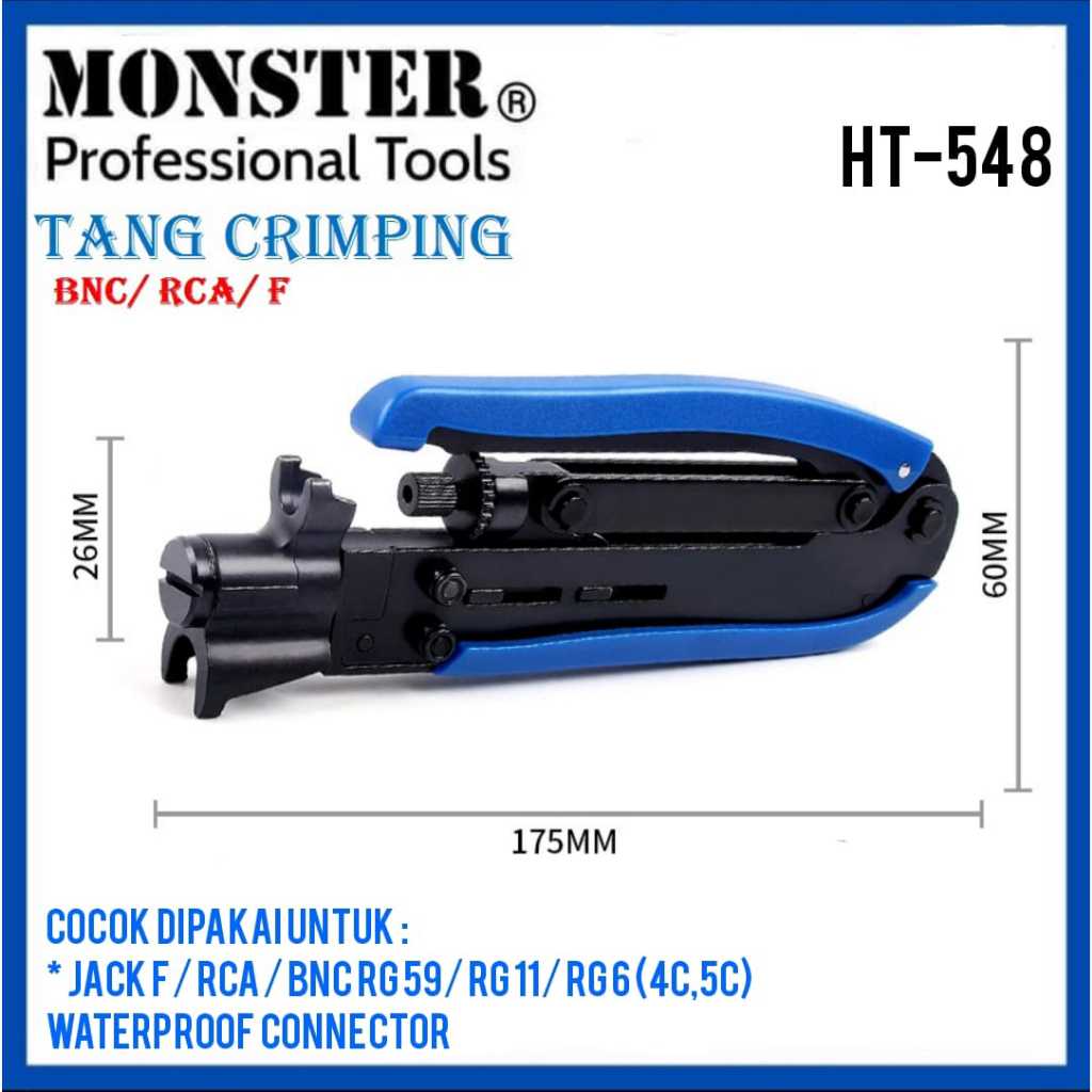 TANG COMPRESSION BNC Rg6.Rg 59.Rg 11 HT548