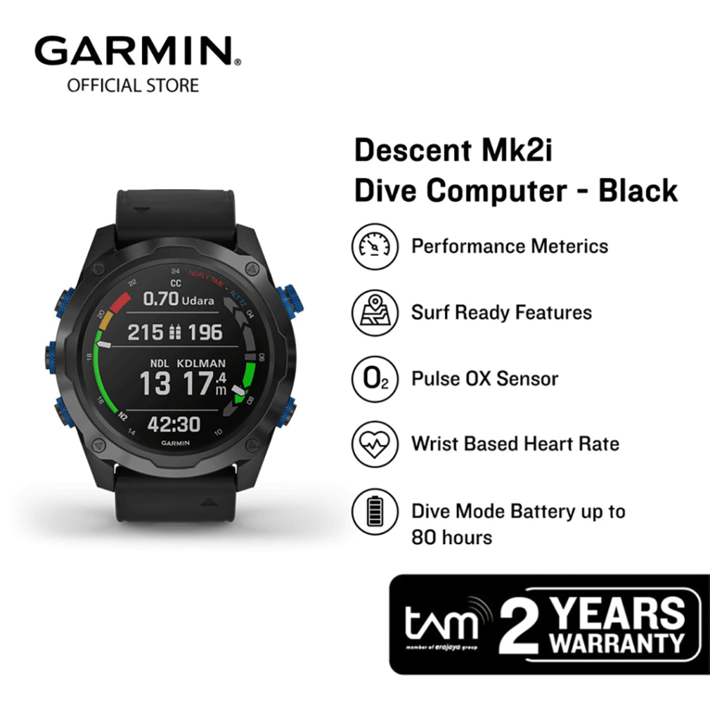 Smartwatch GARMIN Descent Mk2i Dive Computer Black