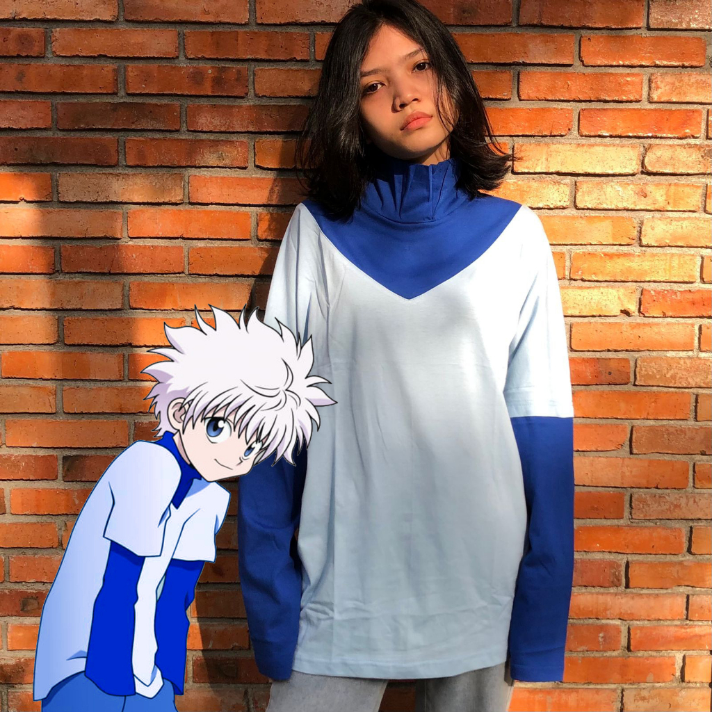 Longsleeve Turtleneck Killua Cosplay Anime Hunter  X Hunter Premium Unisex