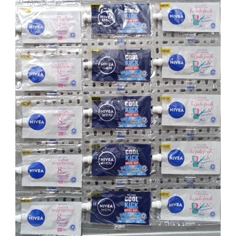 nivea deodorant renteng isi 12 sachet/nivea deodorant sachet 9ml