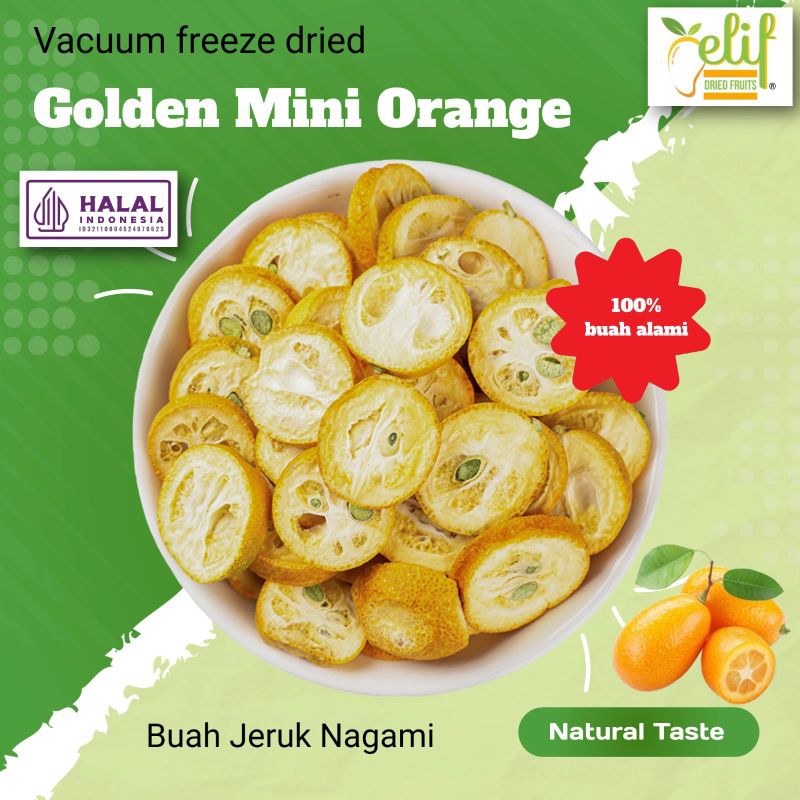 

ELIF FRUITS Freeze Dried Golden Mini Orange Slice Freeze Dried Jeruk Nagami