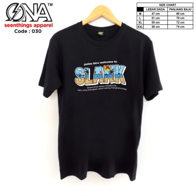 kaos slank pulau biru