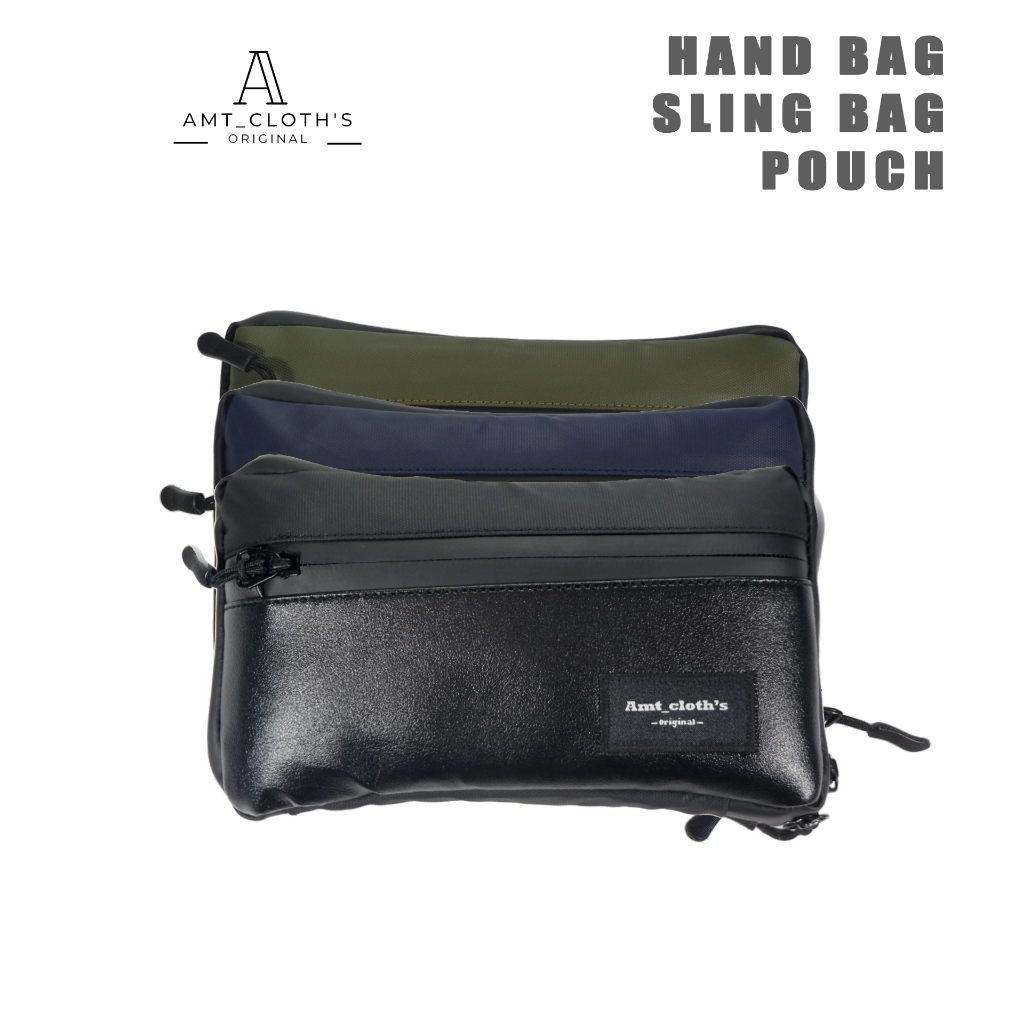 AMT Tas Selempang Pria Anti Air Sling Pouch Wallet Vector Waterproof Sling Bag Pria Anti Air Tas Distro Pria