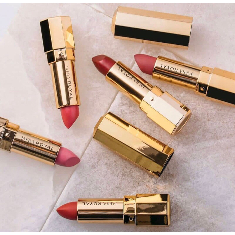 LUXURY LIPSTICK ROYAL JELLY EXPERT LIPSTIK JAFRA REGAL ROSE ROYAL RUBY PARISIAN PINK BEIGH CHIFFON L