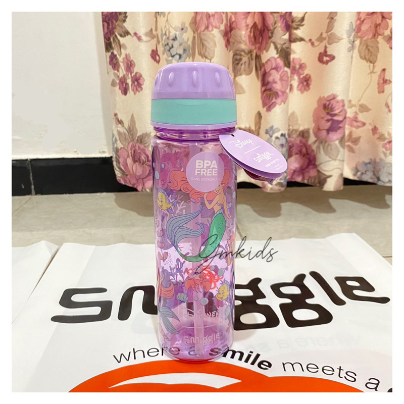 Smiggle Disney Princess Ariel Drink Up Bottle Original 650ml