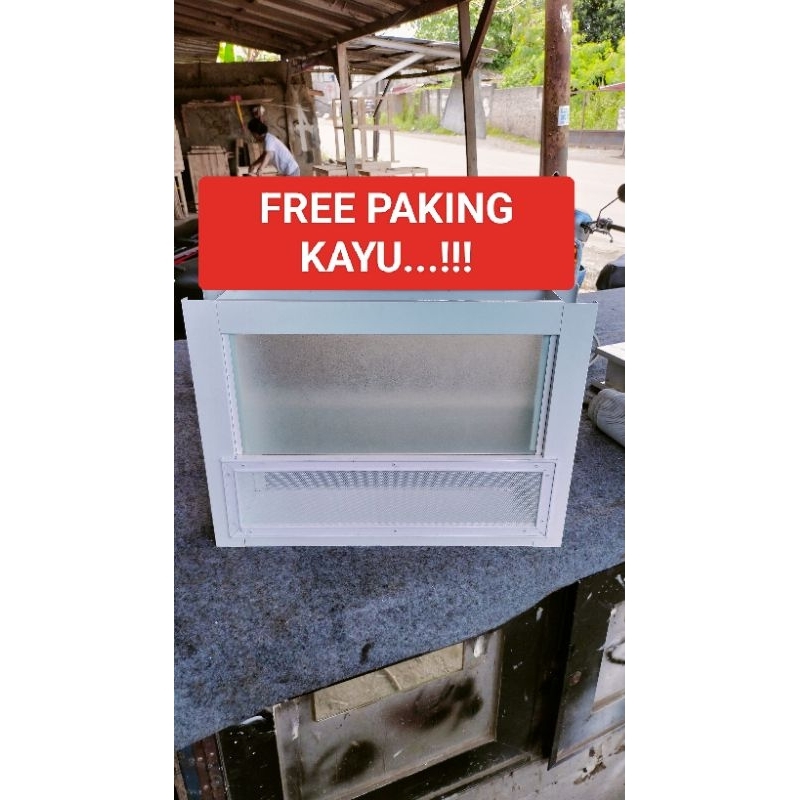 BV 40x60 KAWAT LUAR  BOVEN KACA ZIG ZAG VENTILASI BOUVENLI  +KAWAT NYAMUK FREE PAKING KAYU VENTILASI