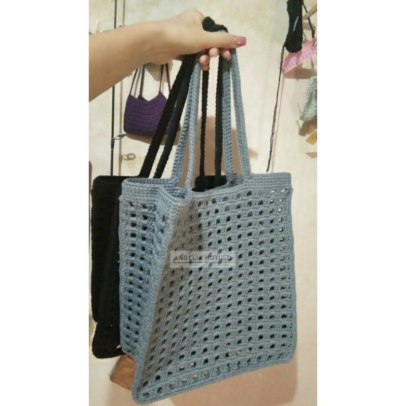 Crochet Net Beach Bag Angelia Crochet
