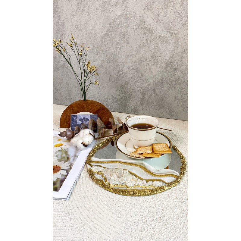 Resin Tray / Nampan Dekorasi / Tatakan Resin / Souvenir resin