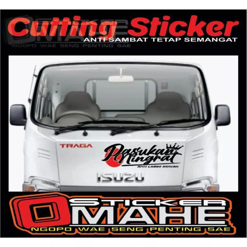 cutting sticker mobil traga pickup
