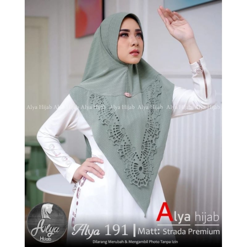 Jilban Bergo Laser Jumbo XL Bye Aliya Hijab Bahan Strada