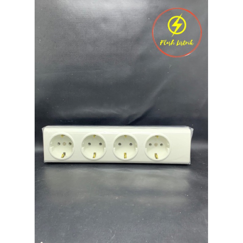 [Broco] Stop Kontak 4 Lubang Broco 15340 NCP Colokan 4 Lubang Broco