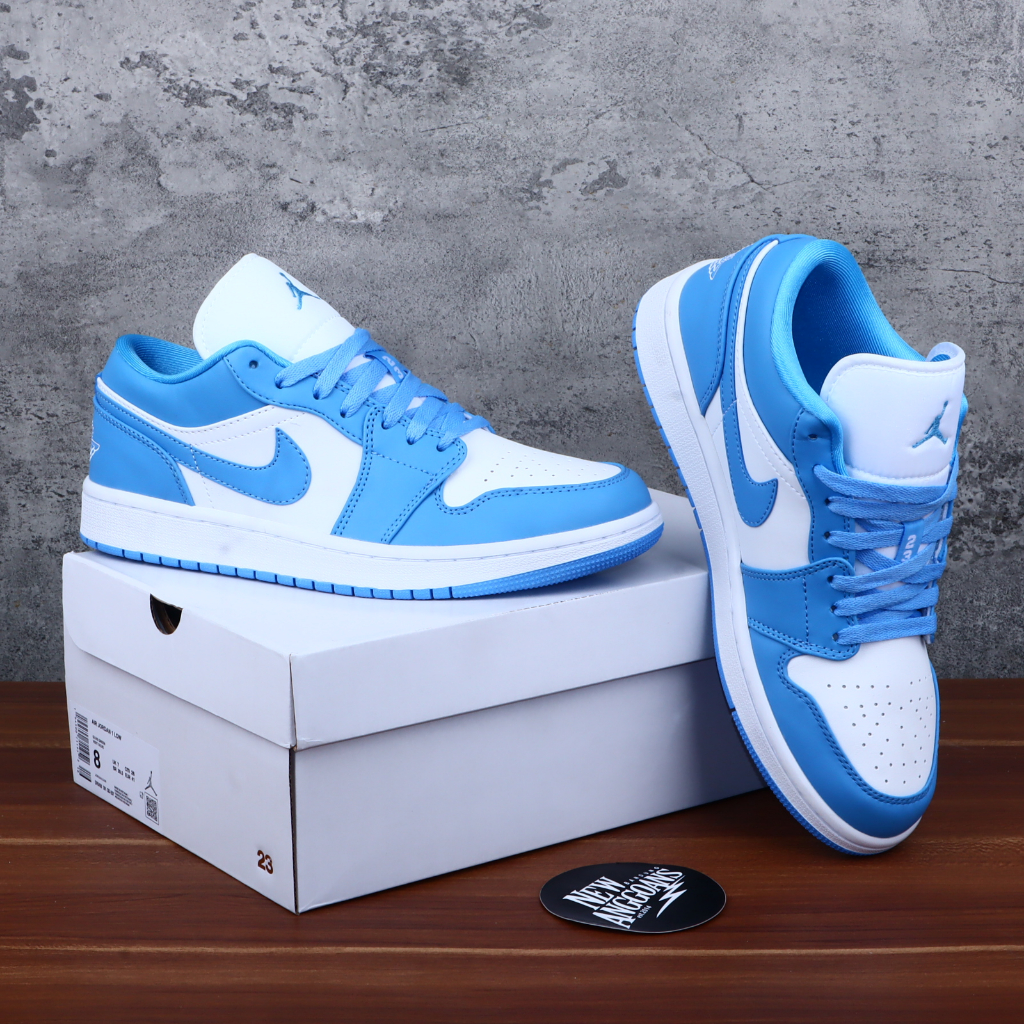 AJ 1 Low Alumunium Ice Unc Blue Biru