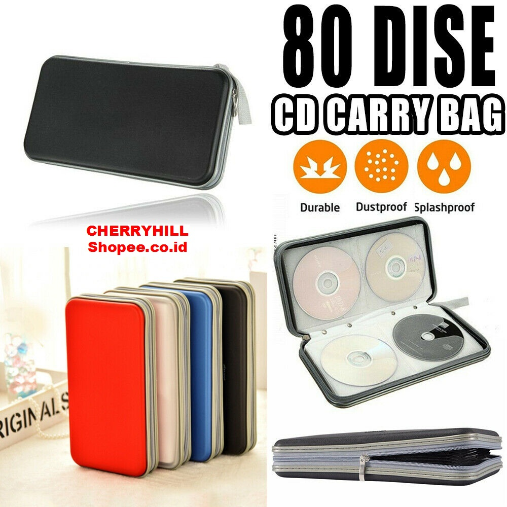 Tempat Penyimpanan Kaset DVD CD 80 Disc Tas DVD Kaset CD Hardcase