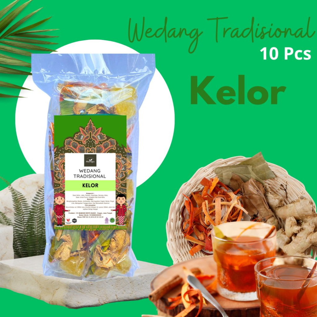 

PACK Wedang KELOR Rempah Asli Lengkap Gula Batu Khas Mamigus 10Pcs