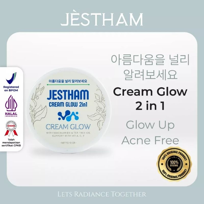 Cream Glow Jestham Original Ready Stok Formulasi Korea