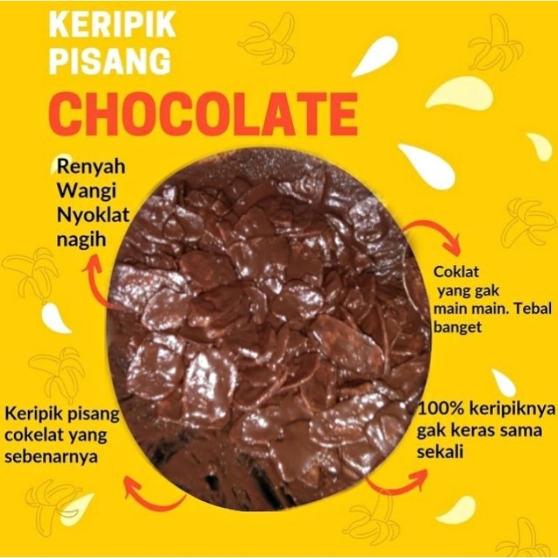 

Keripik pisang coklat premium,cemilan enak,gurih dan renyah