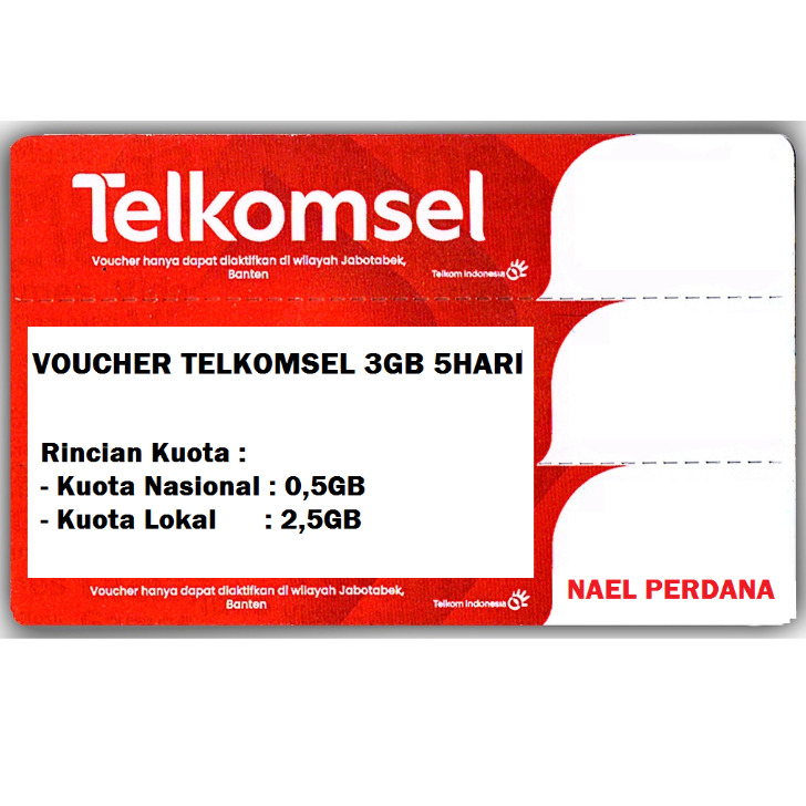 VOUCHER TELKOMSEL 3GB 5HARI