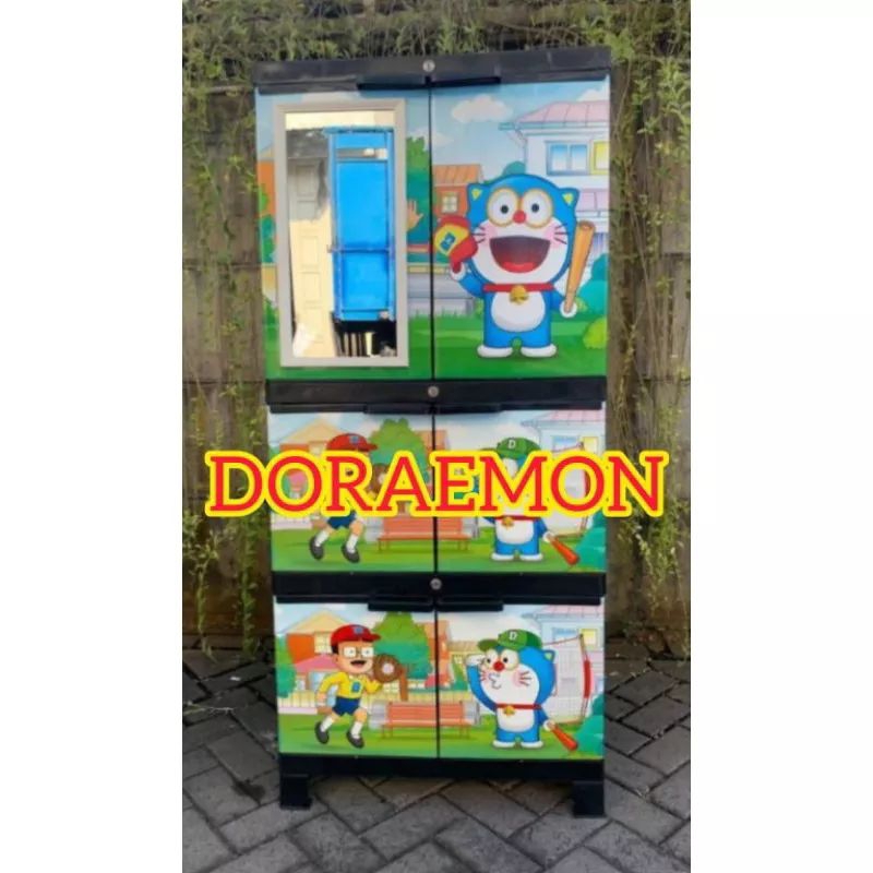 LEMARI PLASTIK ANAK JUMBO 3 SUSUN KARAKTER DIVA