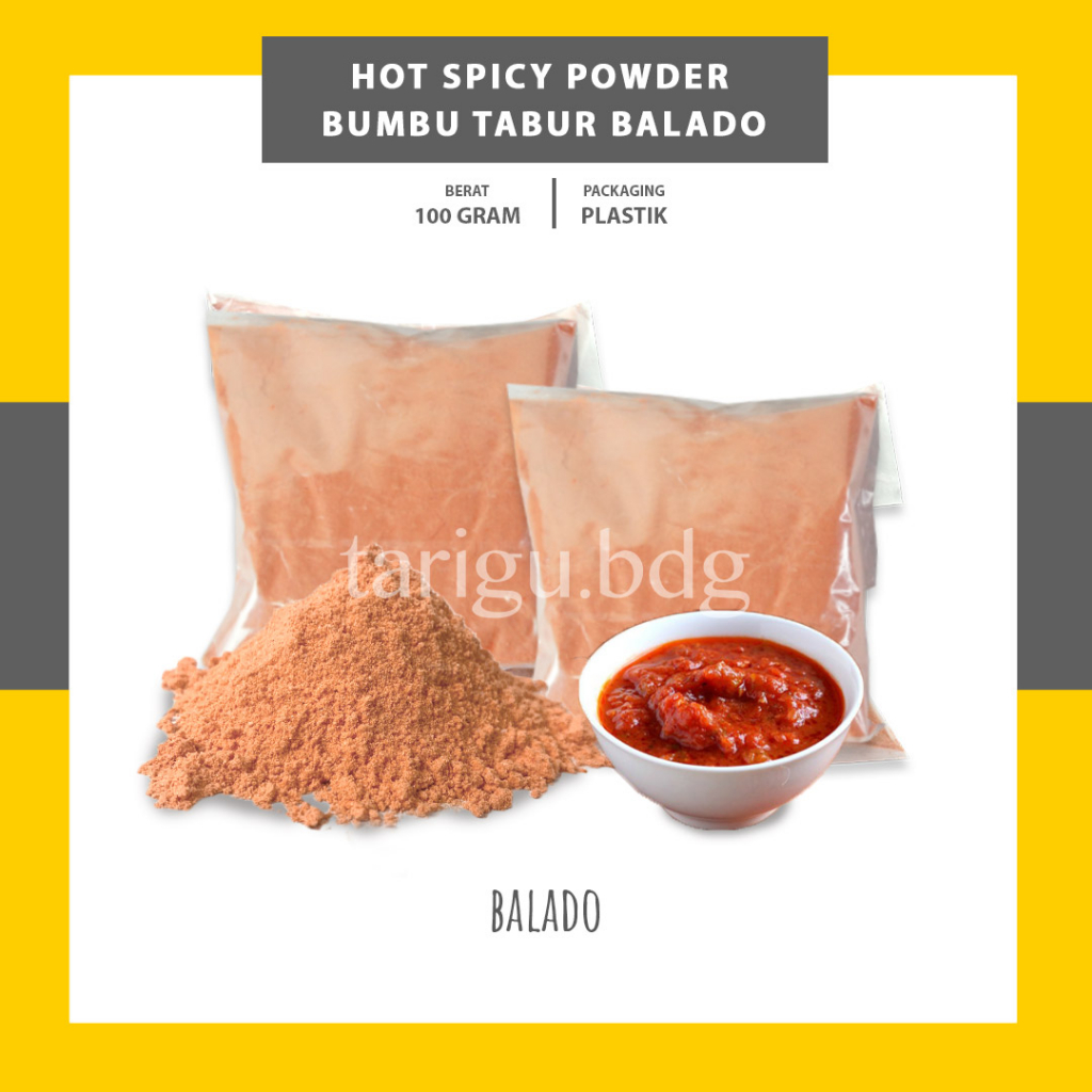 

BALADO PEDAS MANIS BUMBU TABUR ANEKA RASA 100GR - BUBUK TABUR GURIH - BUMBU KENTANG - BUMBU KERIPIK CIMOL JAMUR KRISPI JAJANAN SD - BUMBU SINGKONG KEJU TAHU CRISPY - PENYEDAP RASA MAKARONI