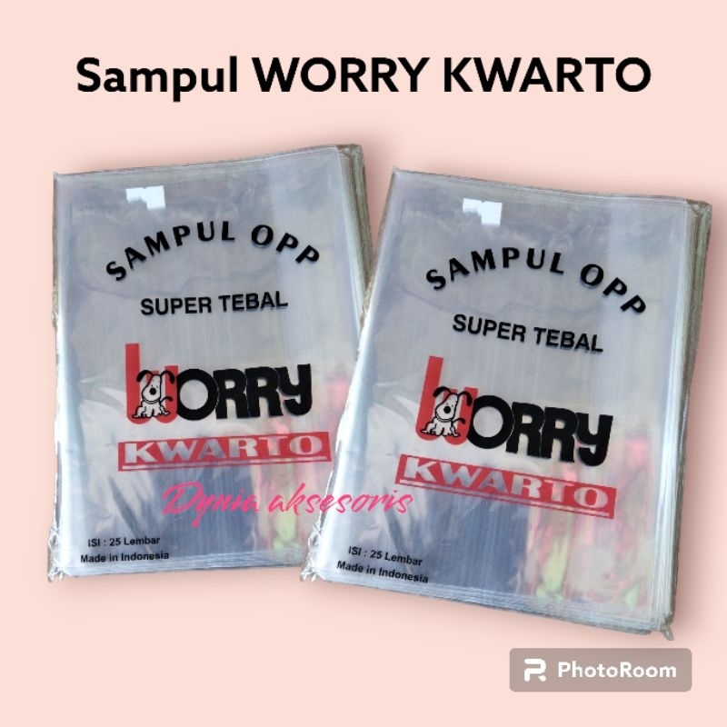 

Sampul buku tulis plastik WORRY SUPER TEBAL kwarto isi 25 lembar opp lem murah perlengkapan sekolah termurah