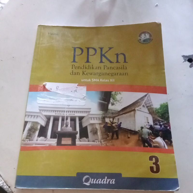 Buku PPKn untuk SMA kelas XII penerbit Quadra