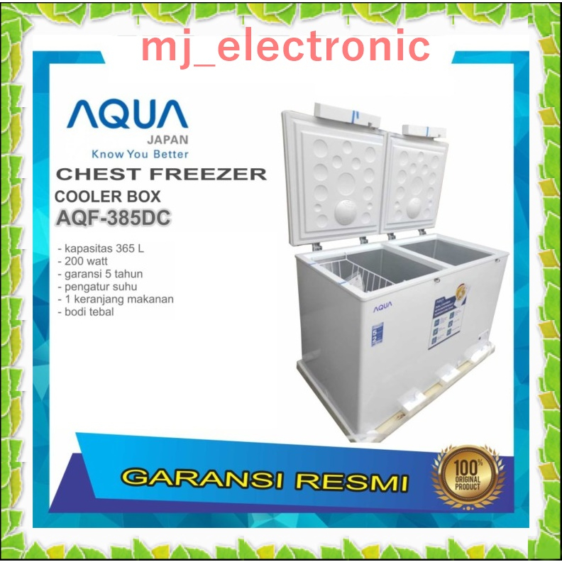 CHEST FREEZER AQF-385DC MENYIMPAN AMAN FROZEN FOOD KEMASAN