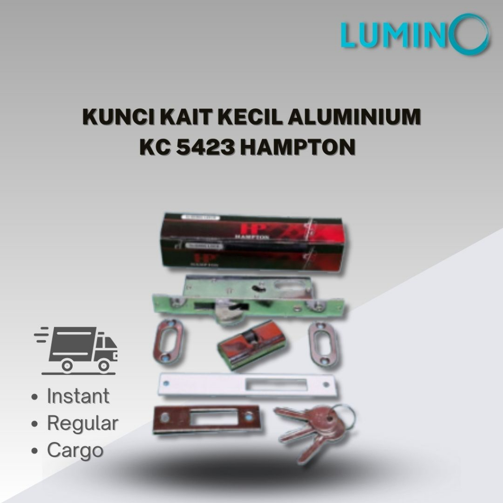 Kunci Pintu Sliding Kait Kecil Aluminium KC 5423 Hampton  Kunci Pintu Aluminium Geser