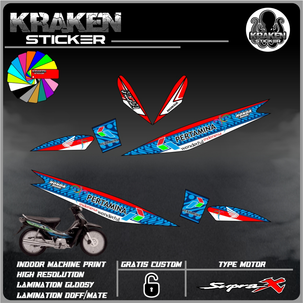 Stiker Striping SUPRA 100 Striping List HONDA SUPRA 100 code 02