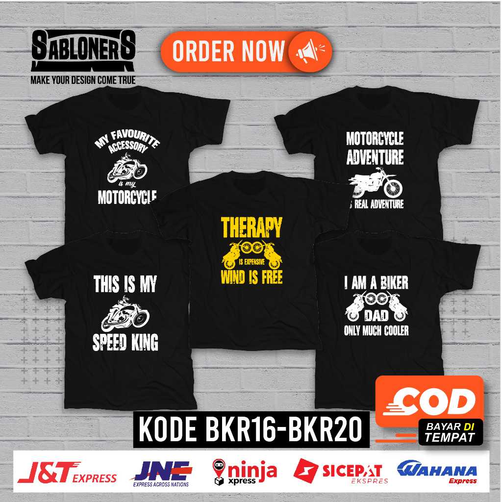 BKR16 - BKR20 Kaos Motor | Kaos Touring | Kaos Tema Bikers | Kaos Keren Cotton Combed 30s